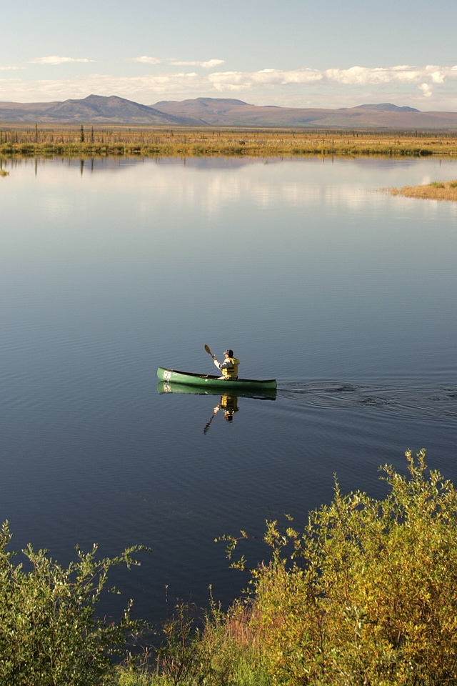 Canoeing on Kanuti Lake