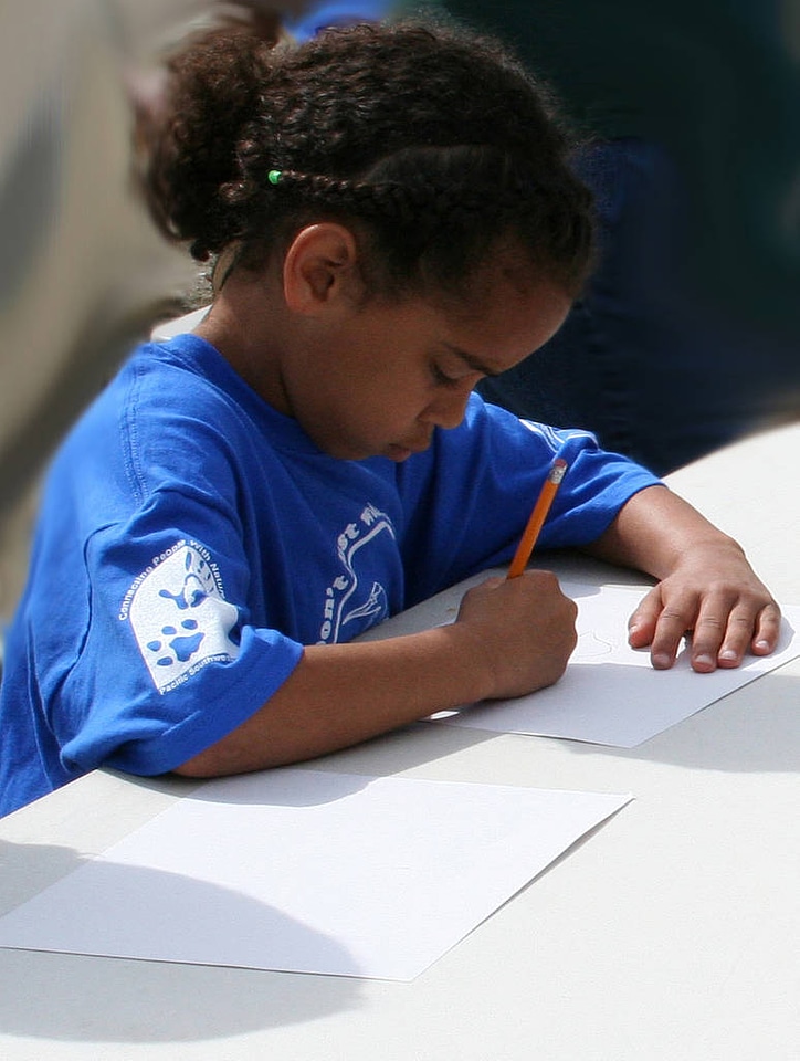 Drawing a duck and practicing for the Junior Duck Stamp Contest