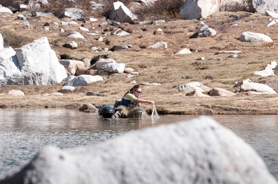Biologists retrieve seine nets-1