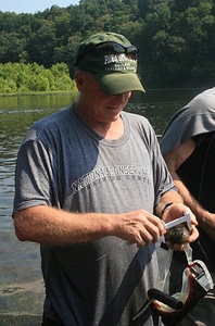 Measuring freshwater mussel shells in the field using calipers