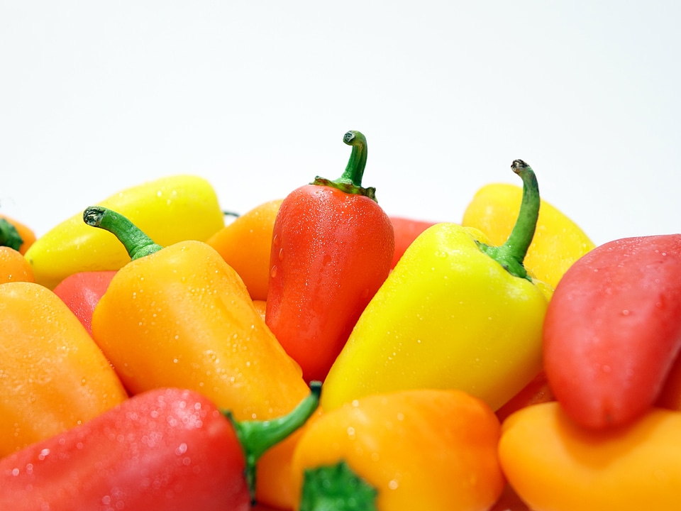 Orange paprika salad