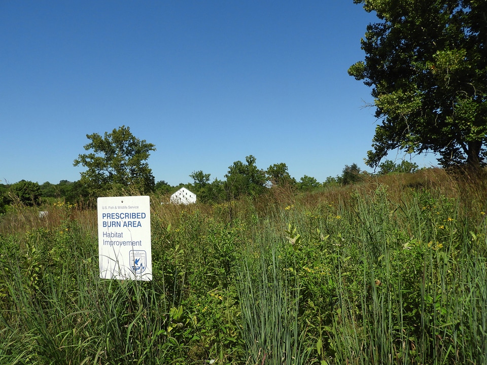 Prescribed Burn Area sign