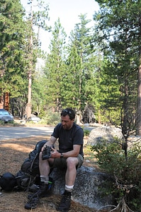Checking footwear for hike