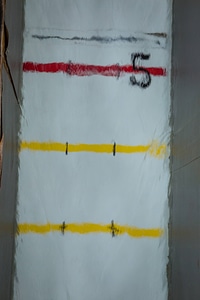 Biologist measures water velocity in a flume-4