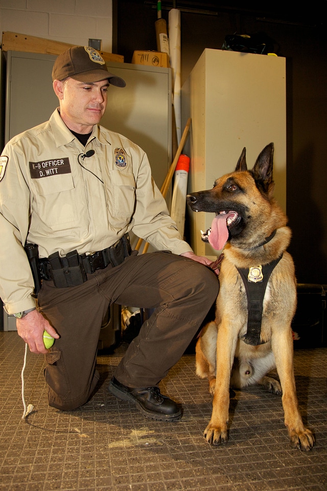 Law enforcement with K-9-1