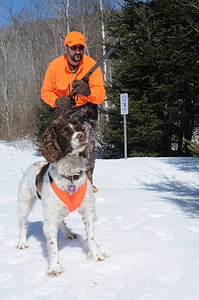 Hunter and dog photo