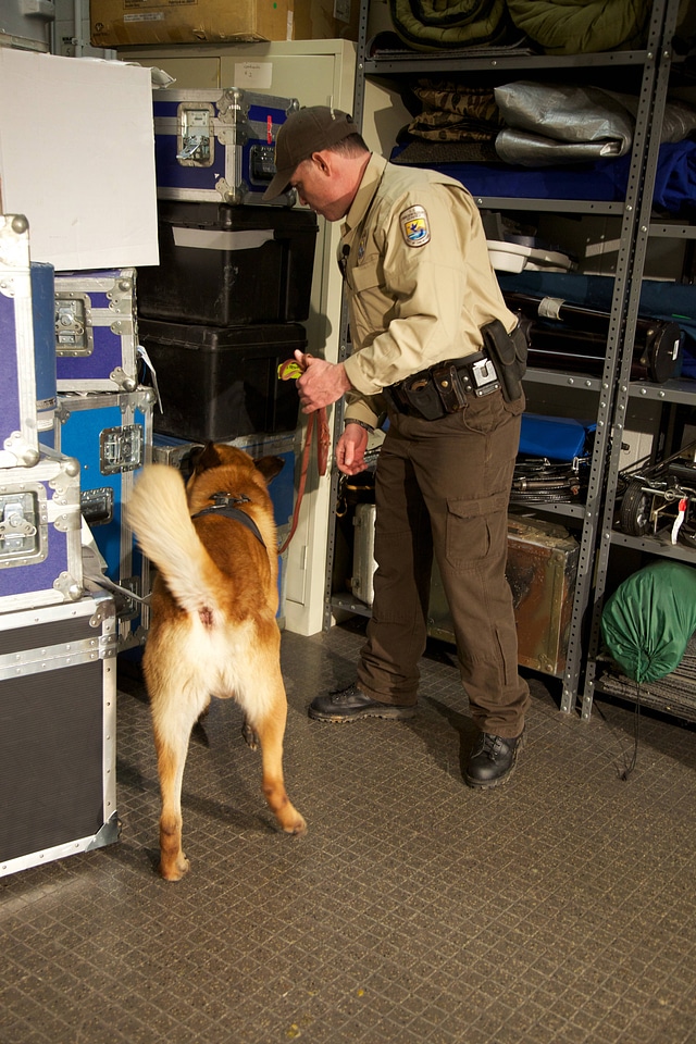 Law enforcement with K-9-4