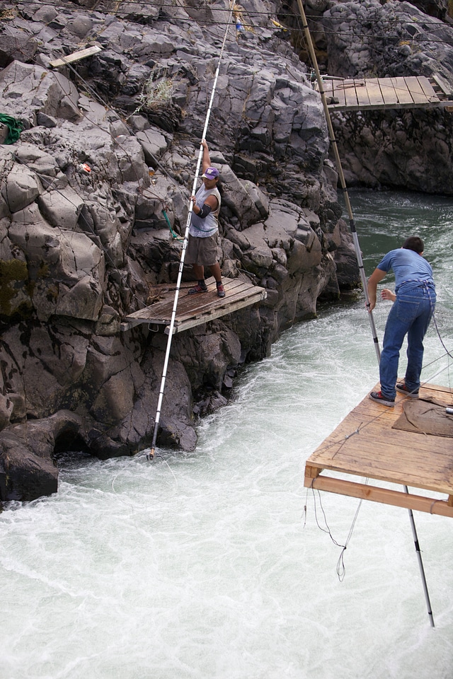 Tribal members fishing in the Klickitat River-3