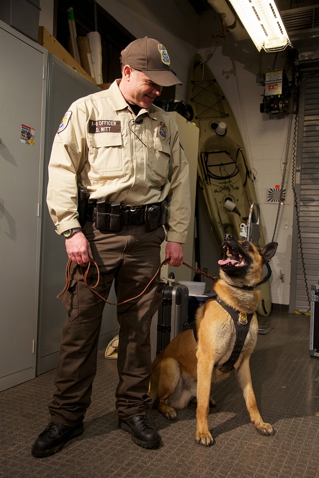 Law enforcement with K-9-1