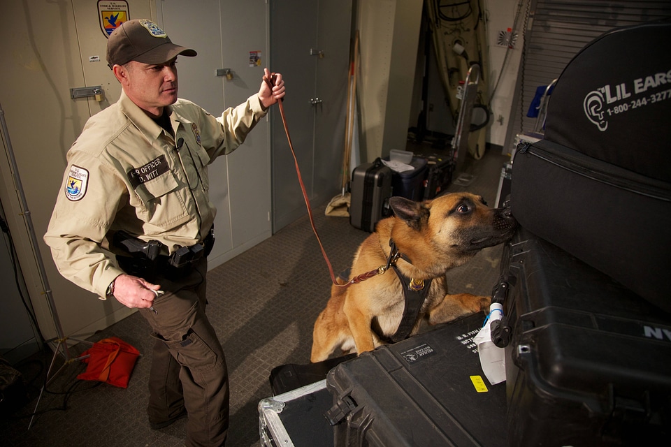 Law enforcement with K-9-5