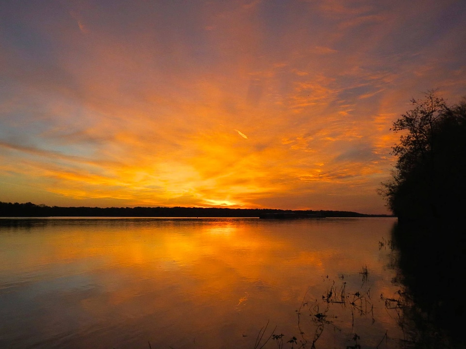 Sunrise on the Mississippi River
