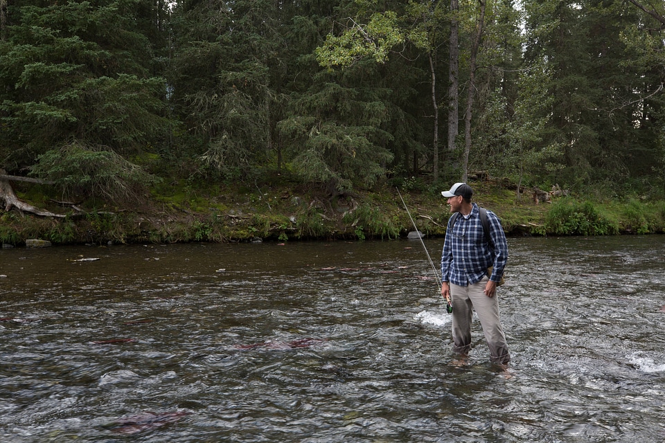 Fisherman checking out the salmon-2