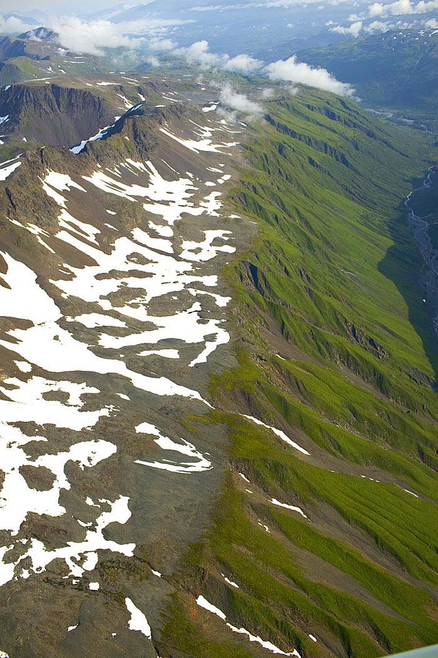 Deglaciated Mountains - Aerial View