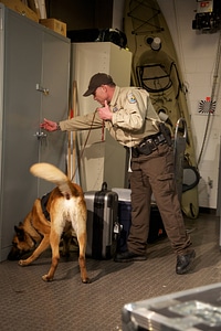 Law enforcement with K-9-4