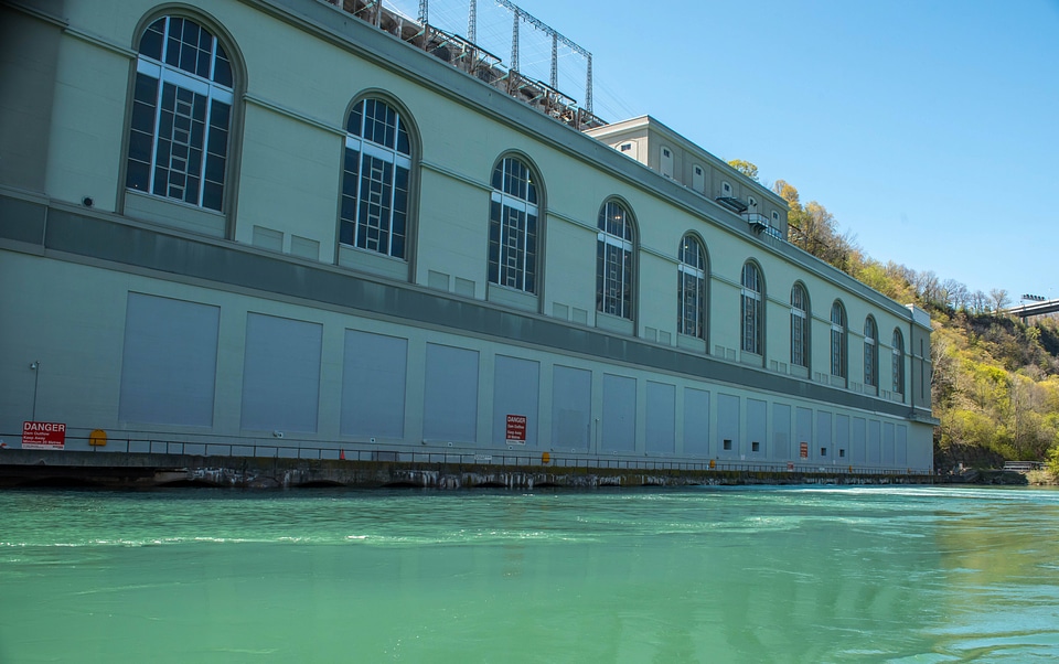 Scenic view of powerhouse on Niagara River-1
