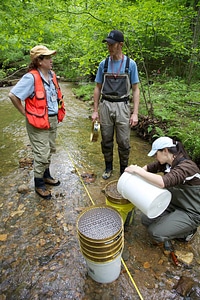 FWS employees surveying and assessing rivers and streams-2 photo