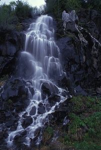 View of waterfall in west central Oregon