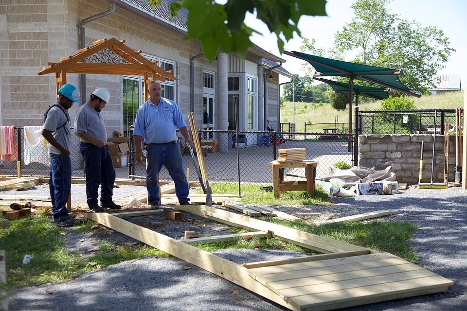 Construction of outdoor classroom-1