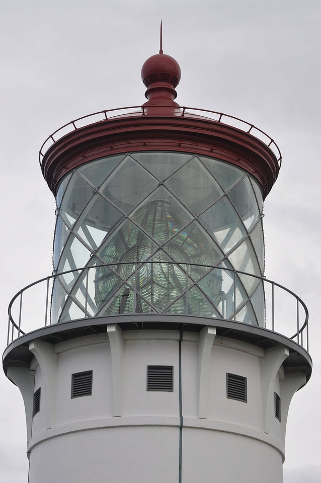 Top of lighthouse at Kilauea Point Refuge
