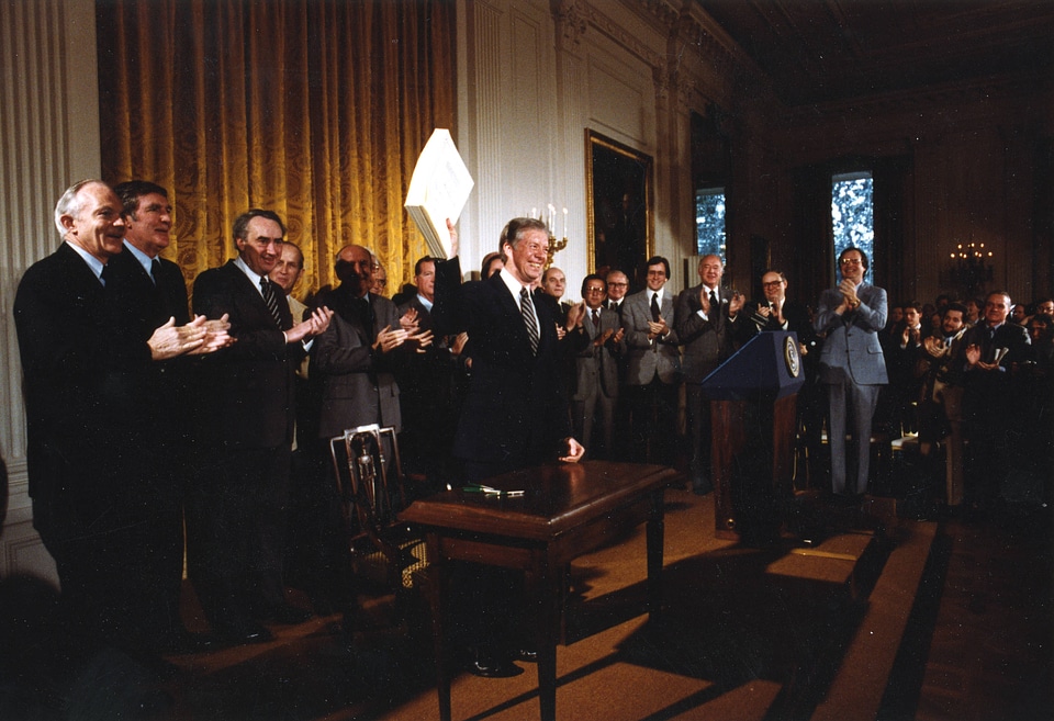 President Jimmy Carter signing ANILCA