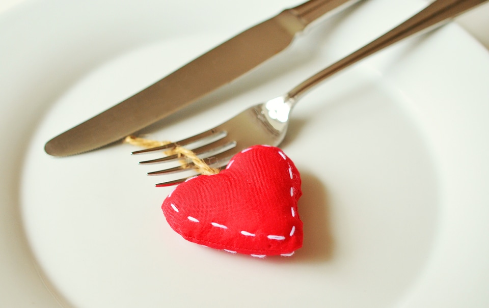 Love plate cutlery