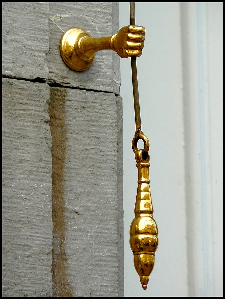 Old bell door detail front door