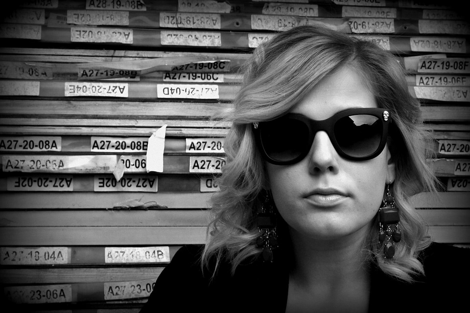 Sunglasses attractive girl