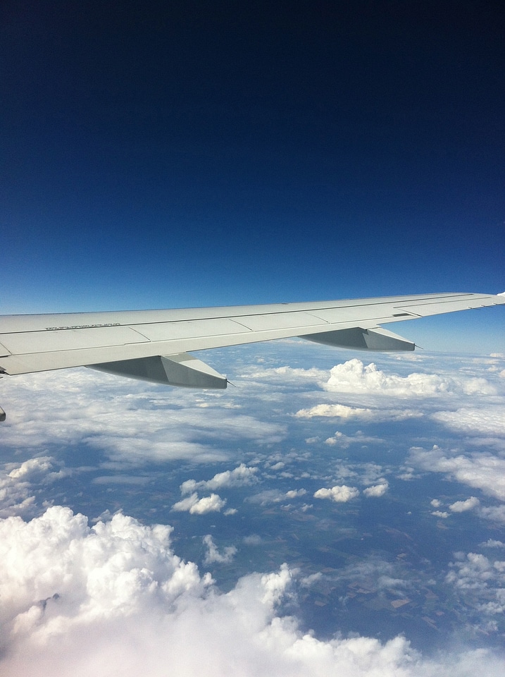 Flyer outlook above the clouds