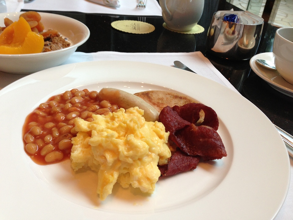 Breakfast hotel scrambled eggs