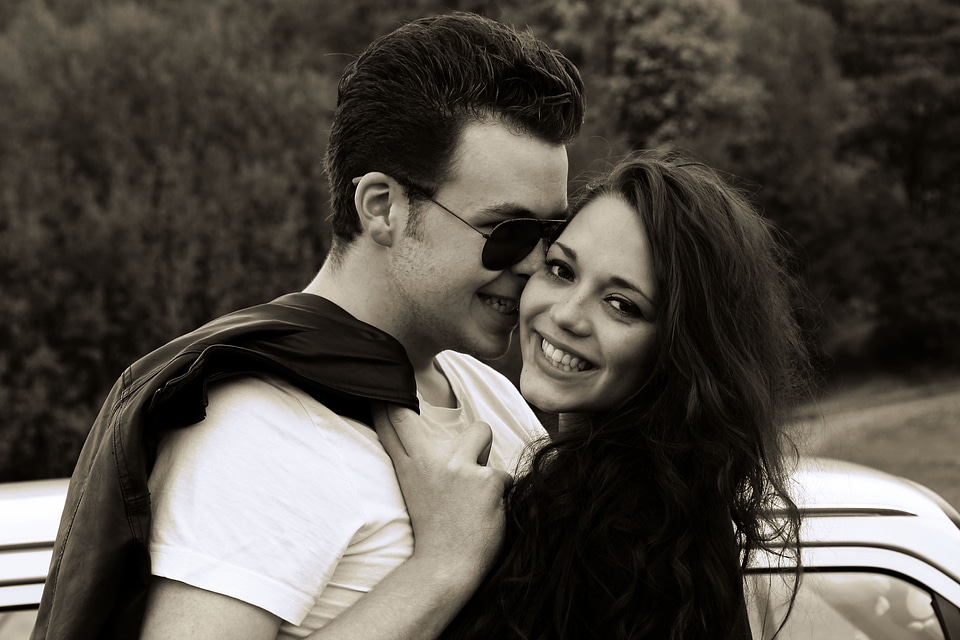 Love smile black and white
