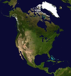 Satellite image aerial view land