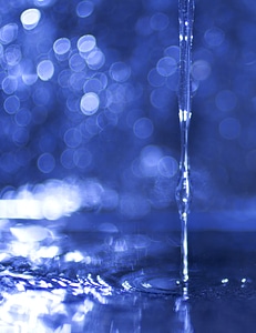 Blue faucet liquid photo