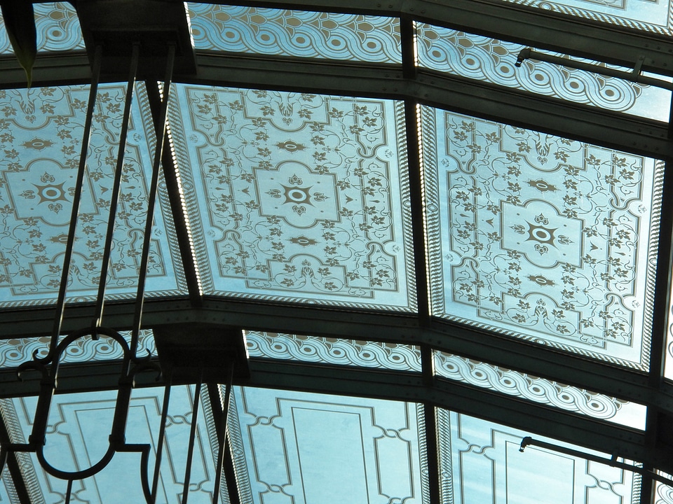 Atrium roof interior ceiling