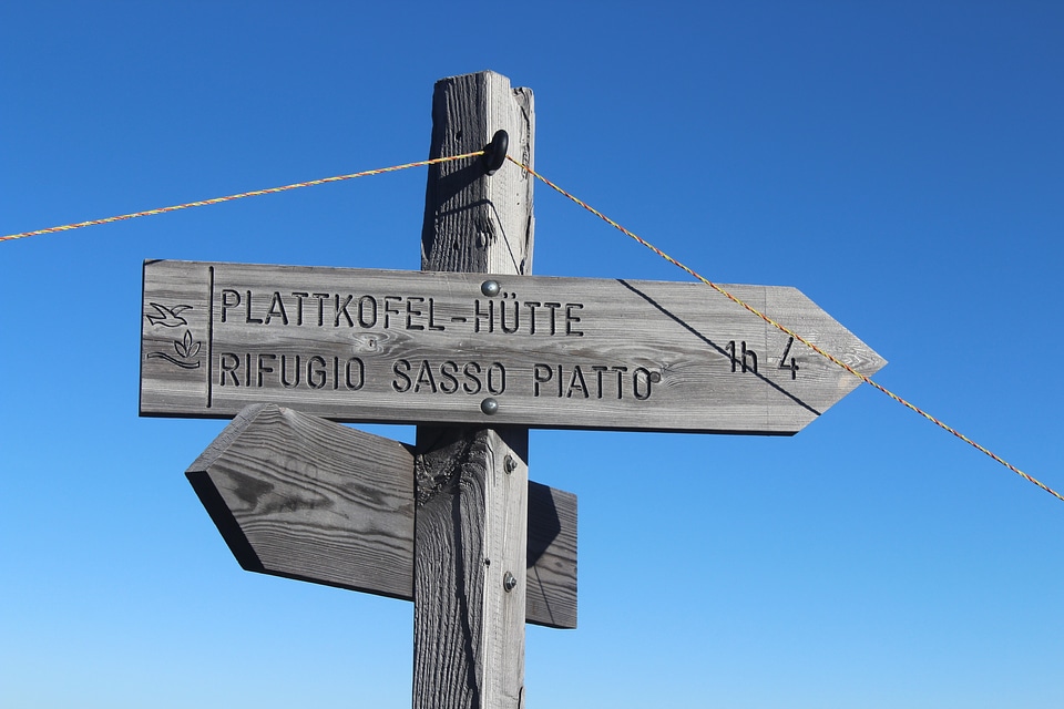 Direction board wood