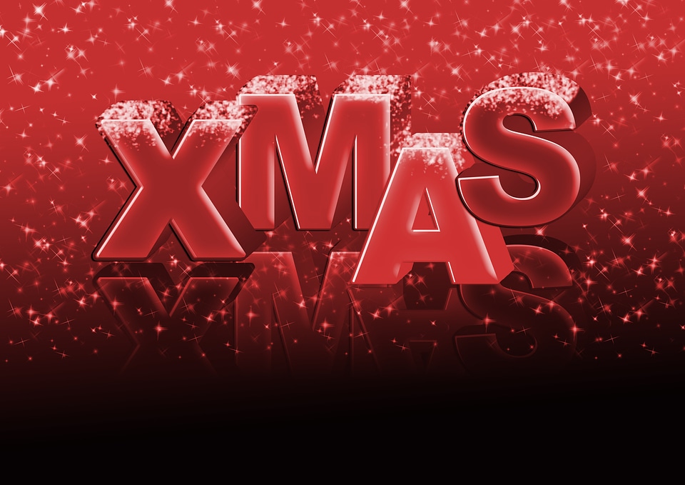 Snow background lettering