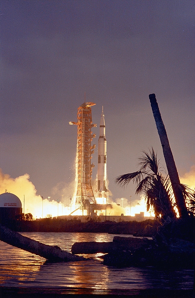 Moon liftoff astronaut