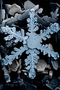 Ice snow crystals water crystals