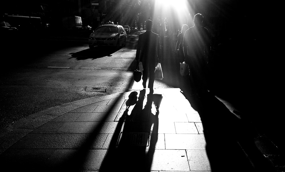 Silhouette walking walk