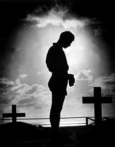 Man soldier standing