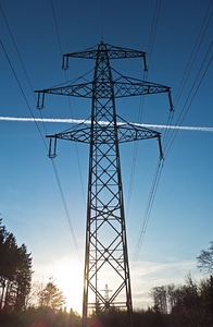 Energy power poles power line photo