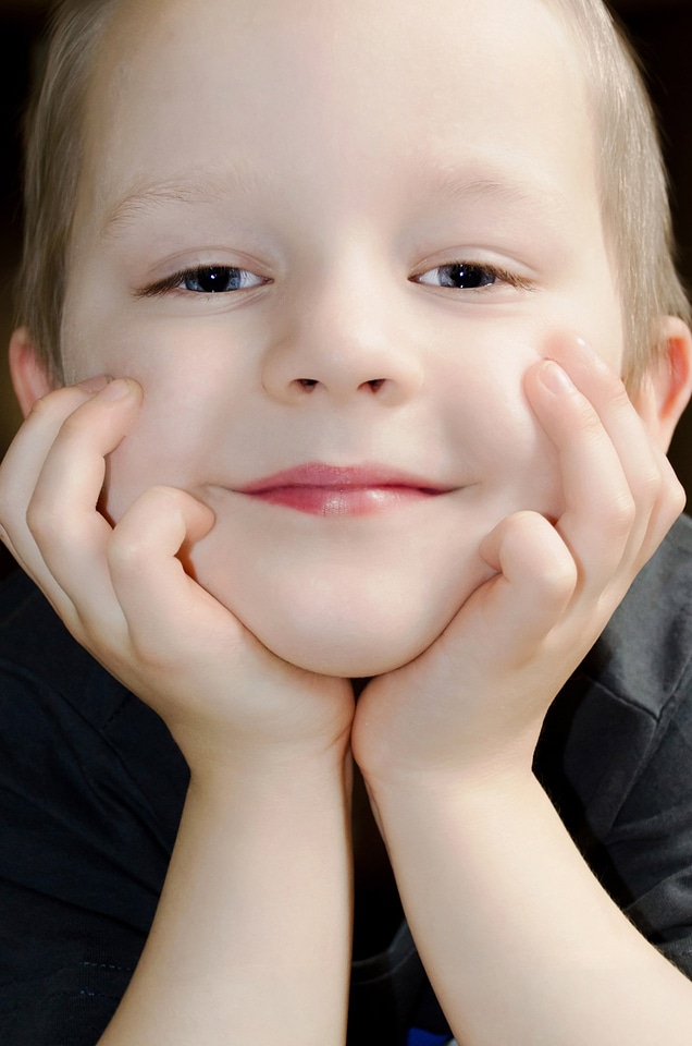 Young smile face