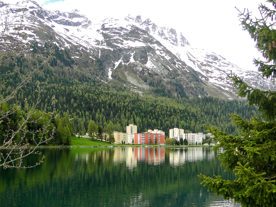 Mountains lake nature