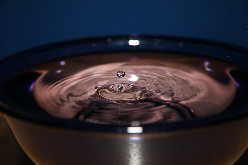 Glass water surface liquid