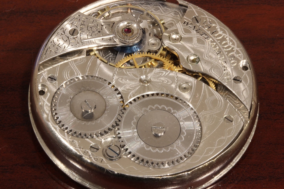 Pocket watch inside watch clock