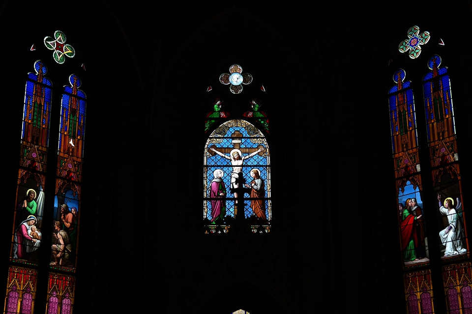 Church window colorful color