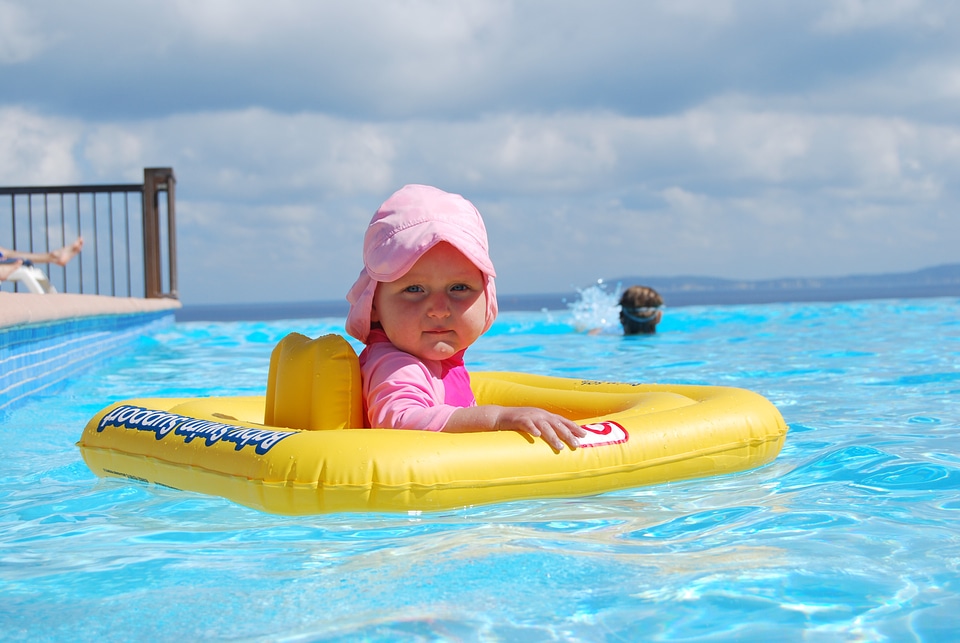 Child swimming pool baby