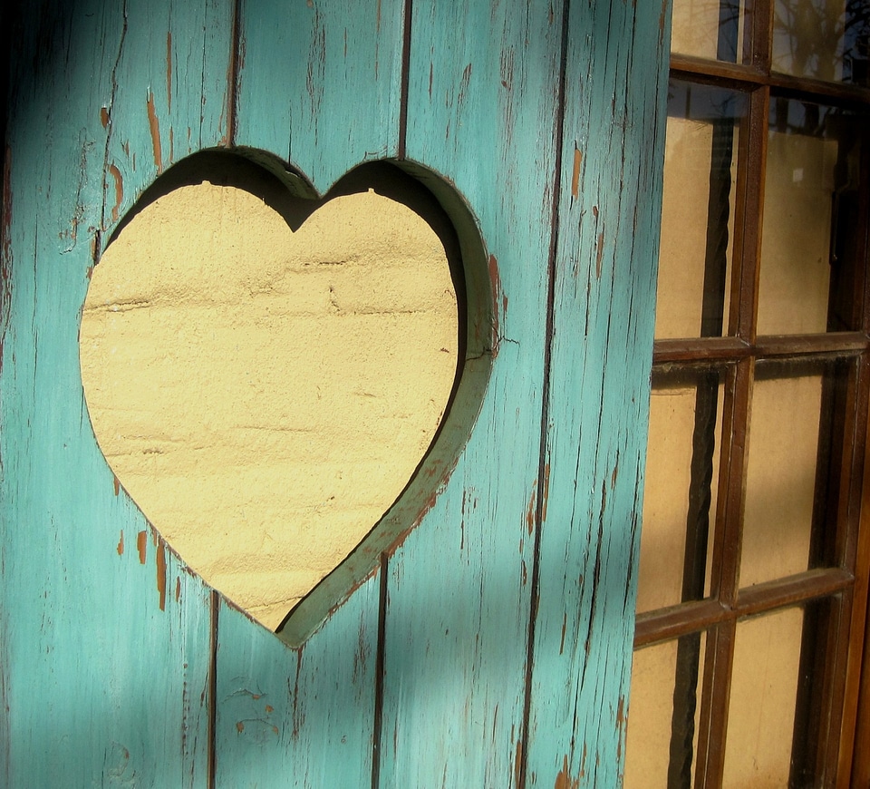 Wood mint green love