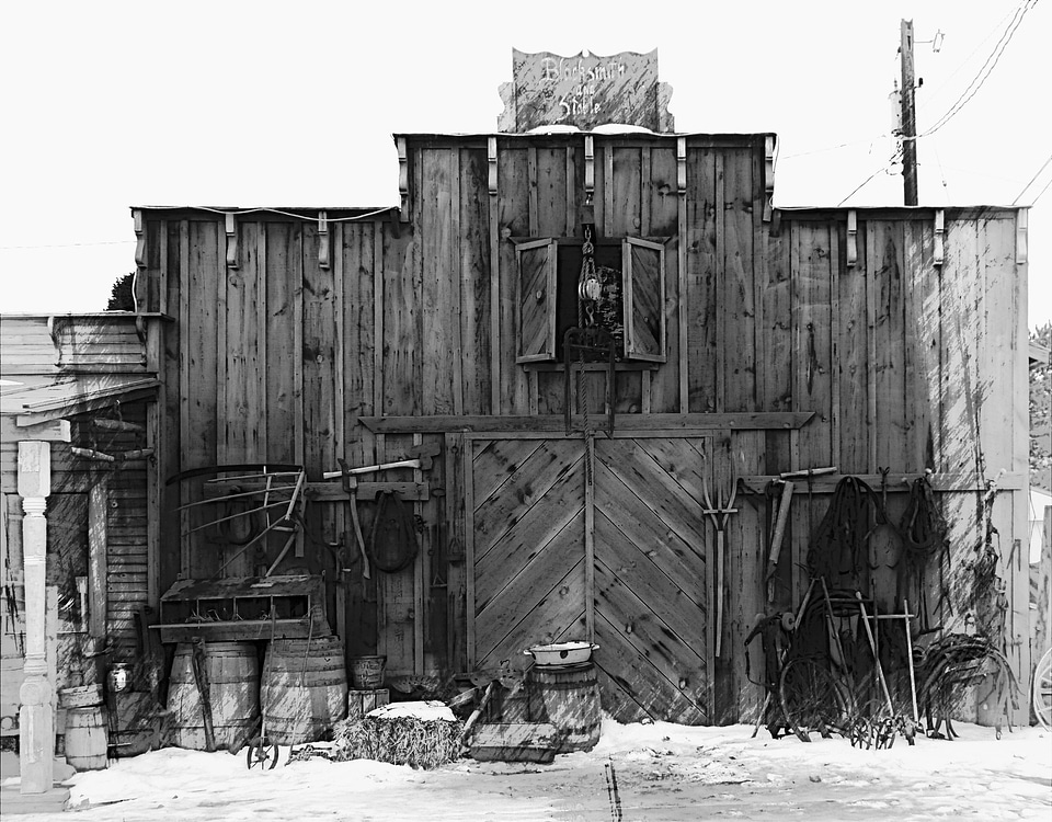 Black and white heritage old