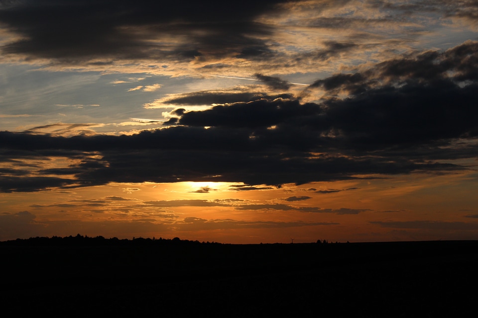 Sunset landscape abendstimmung photo