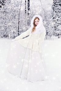 Laughing girl winter